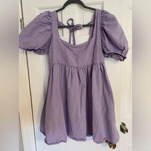 Purple MIDI Dress with pockets!